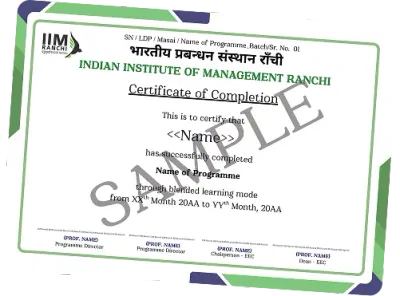 Completion certificate