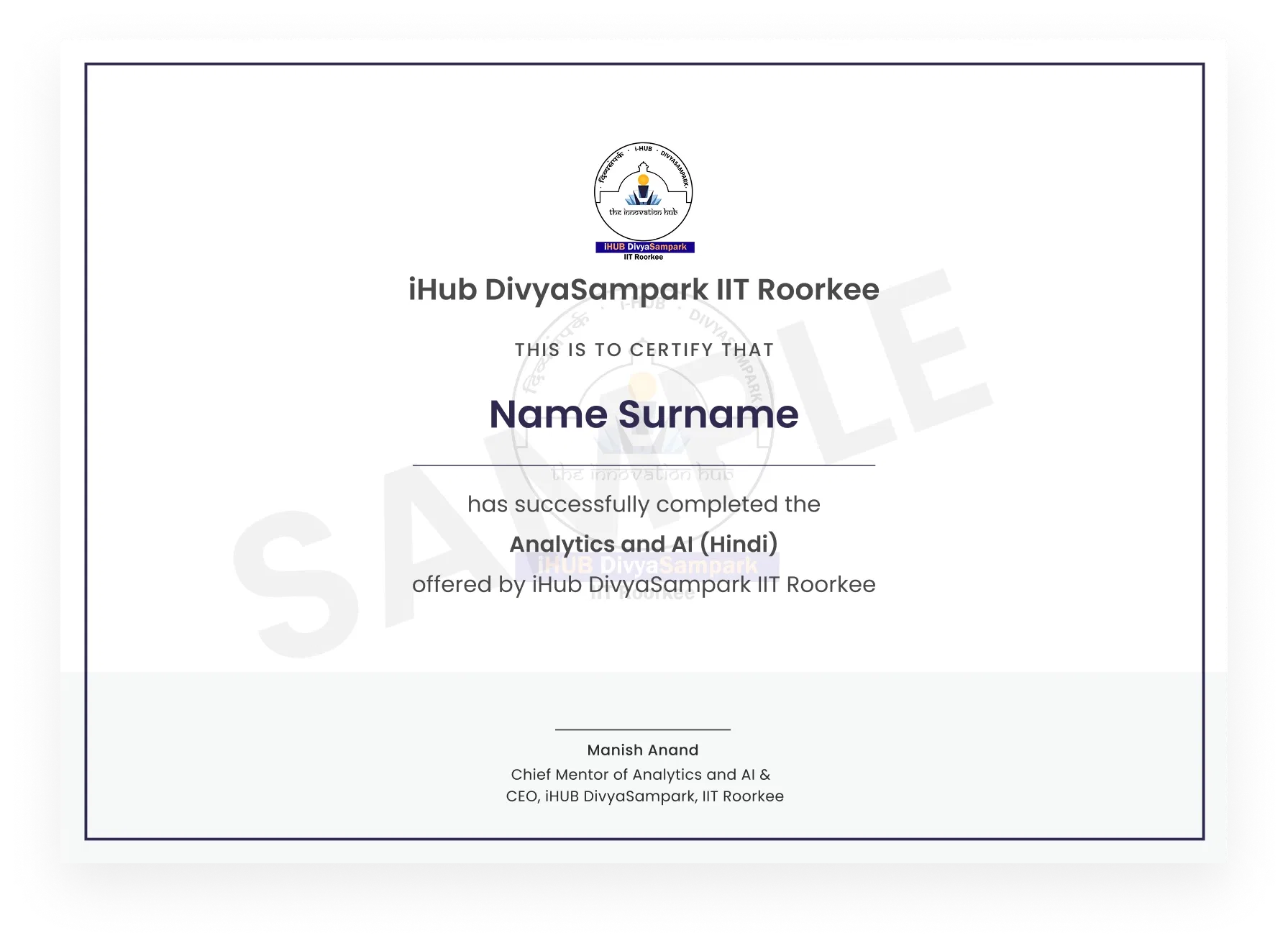 Course Certificate