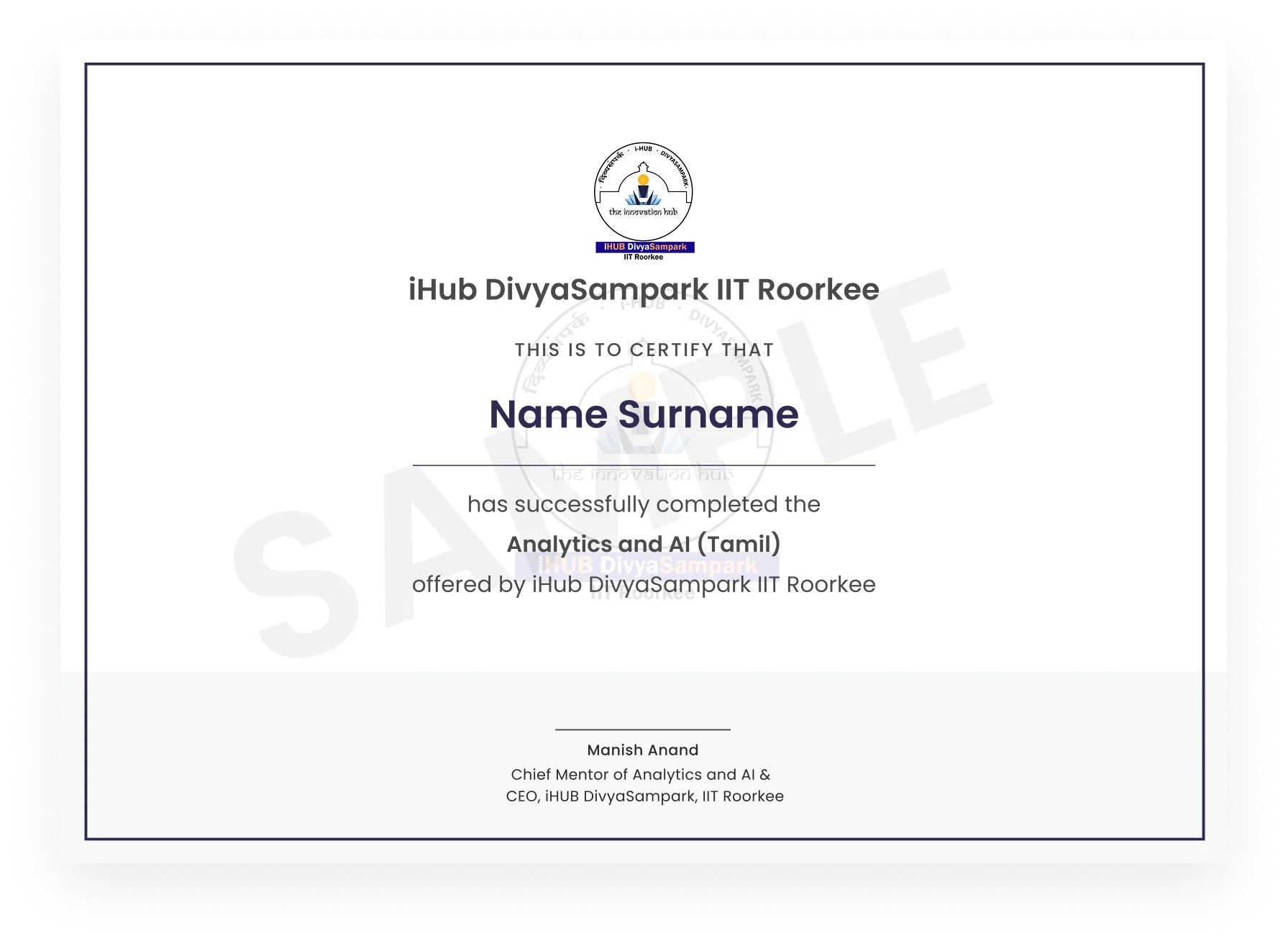 Course Certificate