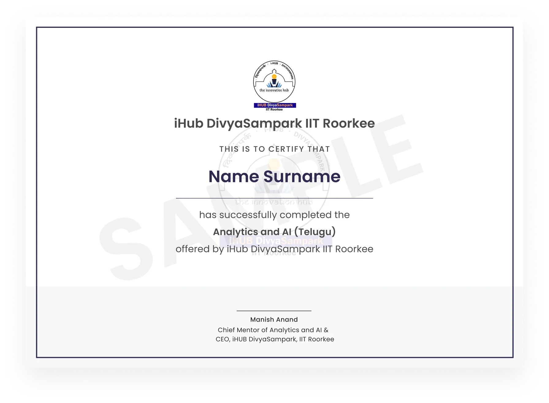 Course Certificate