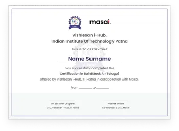 Vishlesan i-Hub, IIT Patna Certification